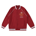 Contrast Trim Raglan Varsity Jacket