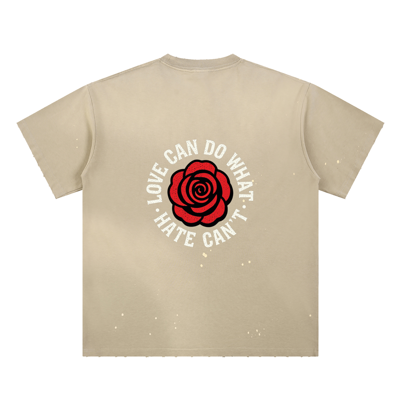 Hand-Frayed Sunfade Paint Splatter T-Shirt