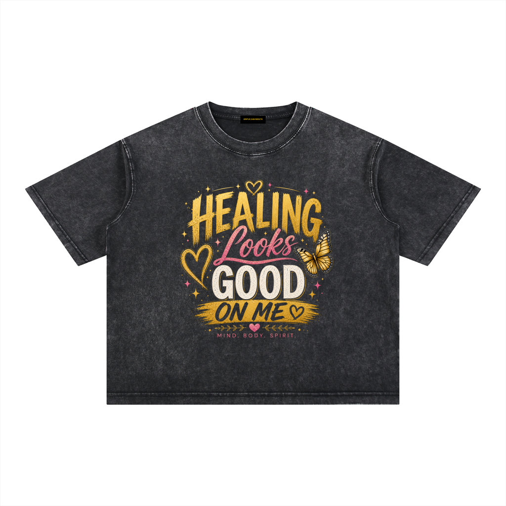 Mineral Wash Boxy Cotton T-Shirt