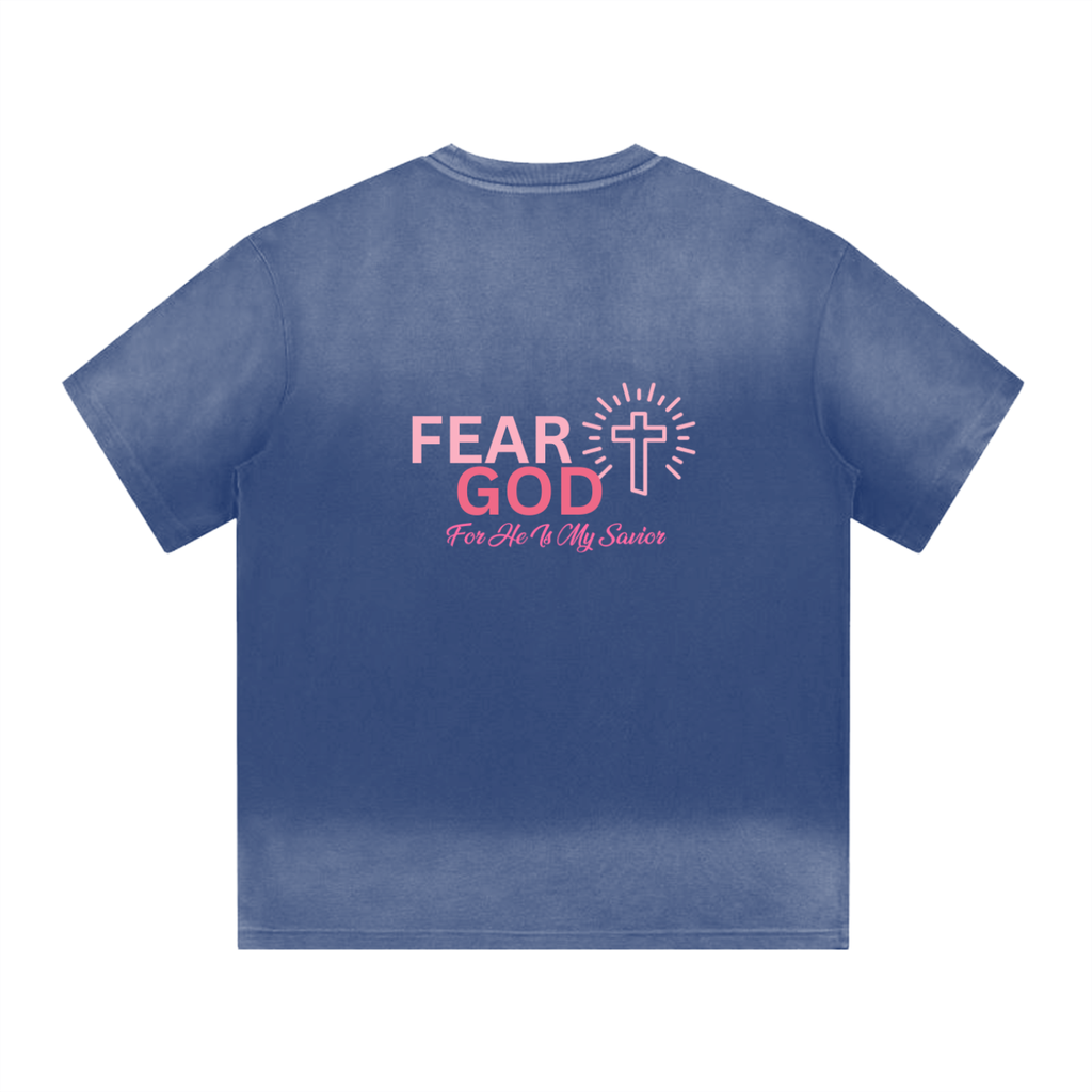 “I” Shape Gradient Washed T-Shirt
