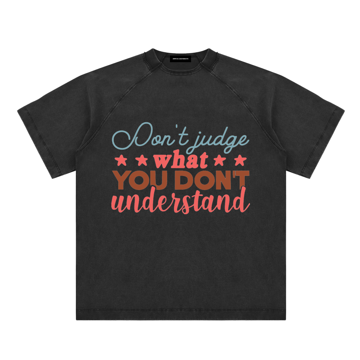 Vintage Washed Raglan Cotton T-Shirt