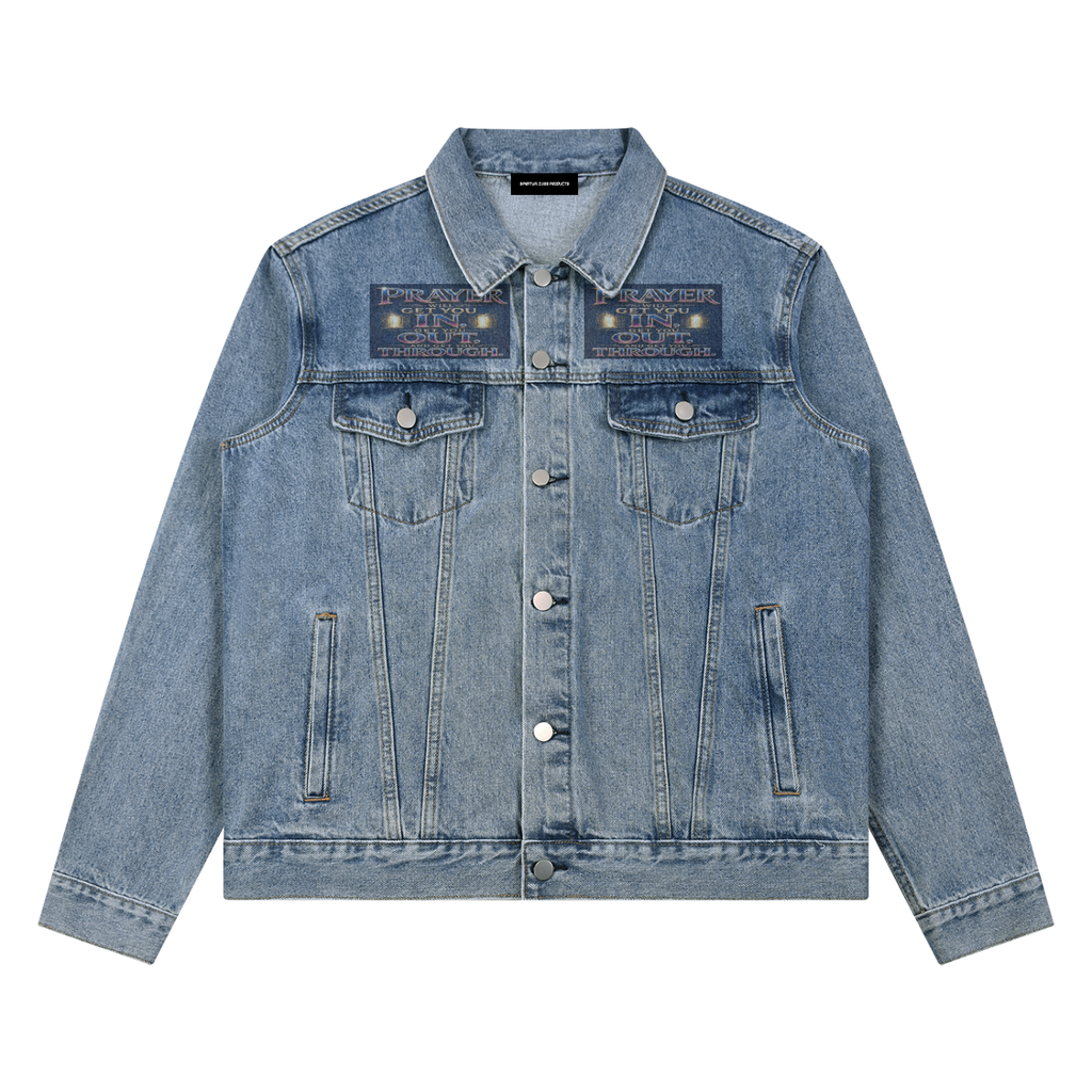 Unisex Vintage Wash Denim Jacket