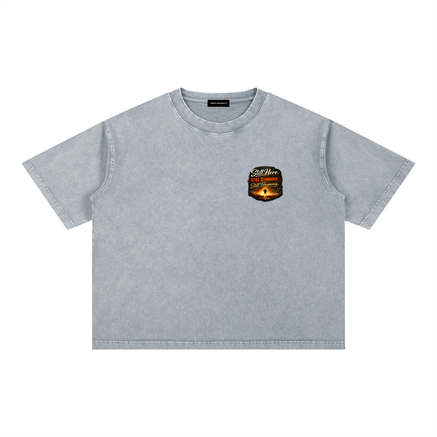 Mineral Wash Boxy Cotton T-Shirt
