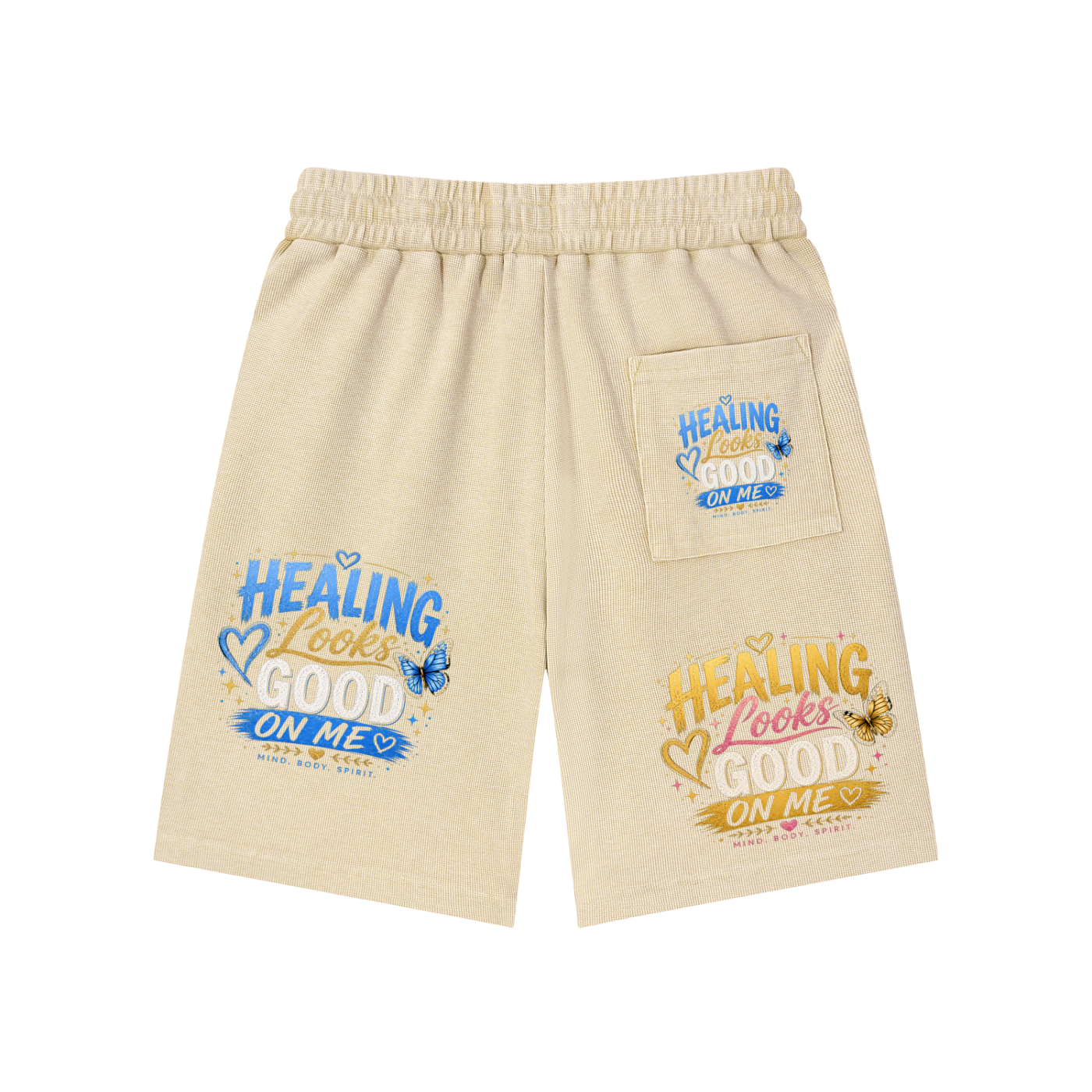 Mineral Wash Waffle Knit Shorts