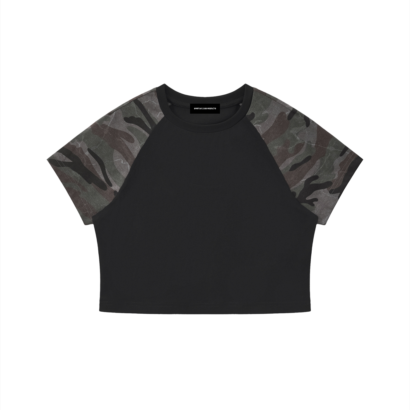 Women’s Camo Raglan Crop T-Shirt