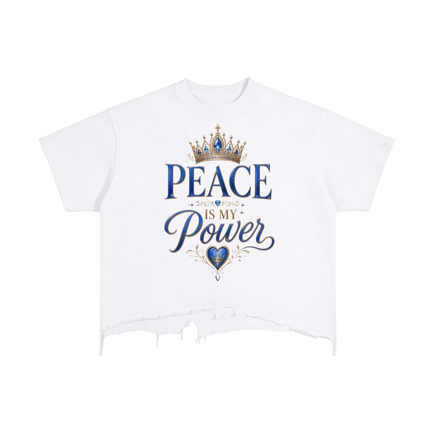ヴィンテージウォッシュ ボクシー ダメージヘム Tシャツ