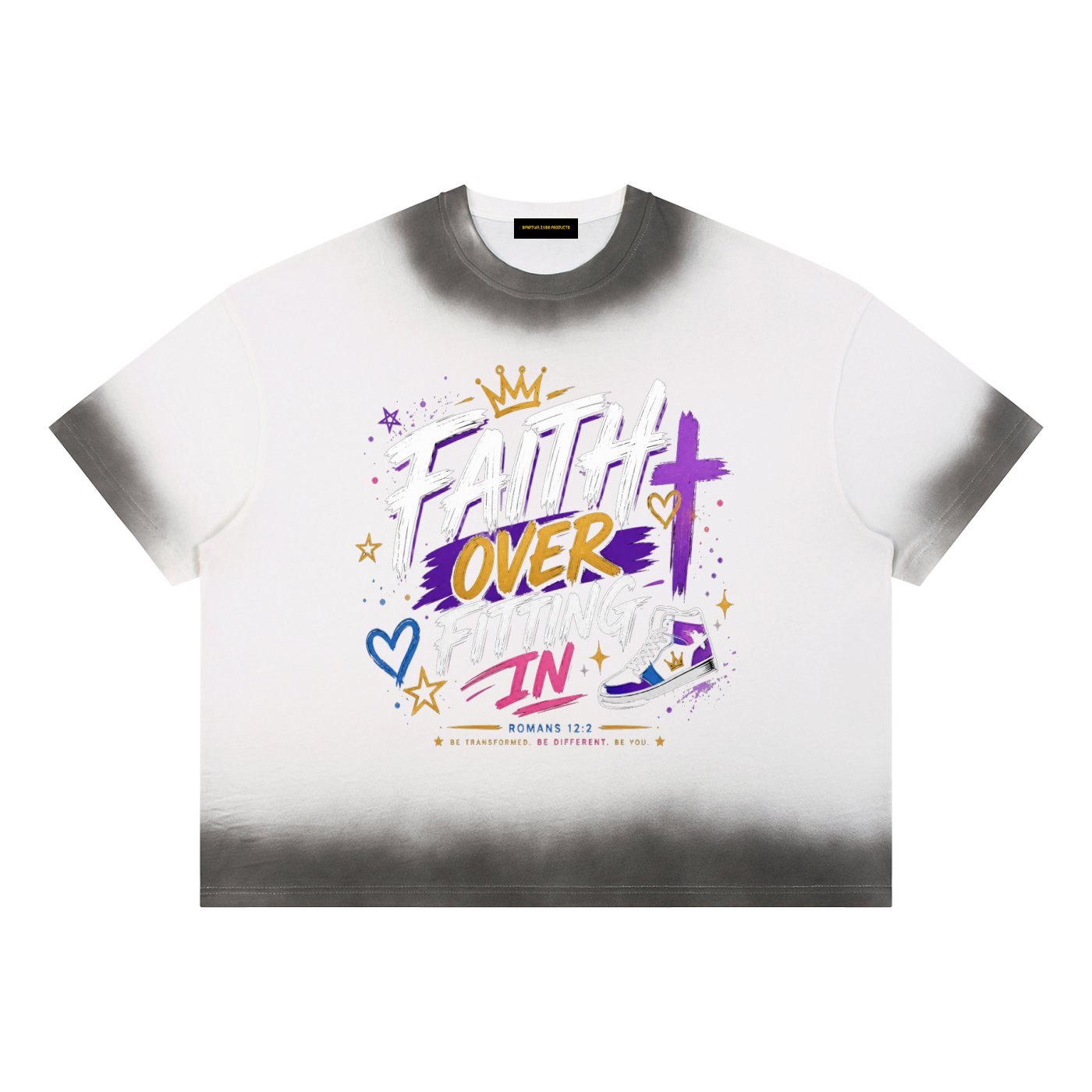 ユニセックス ボクシー サンフェード ヴィンテージウォッシュ Tシャツ
