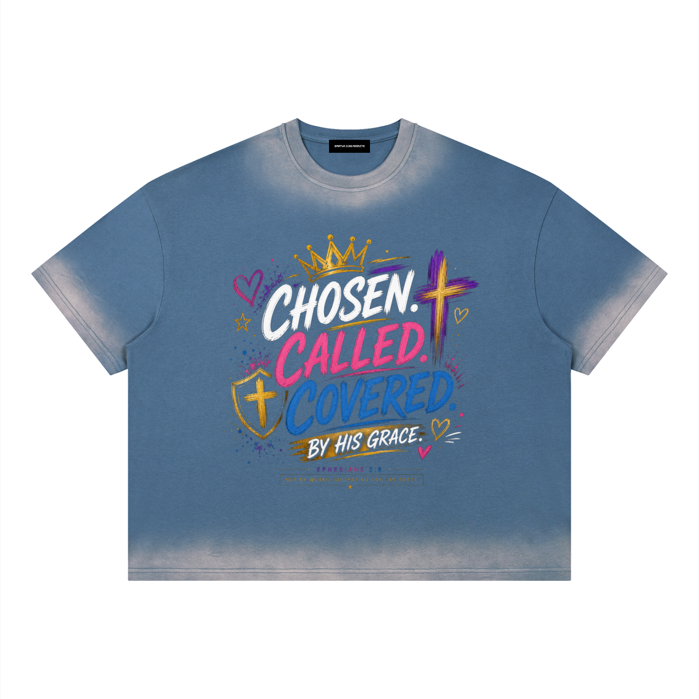 ユニセックス ボクシー サンフェード ヴィンテージウォッシュ Tシャツ