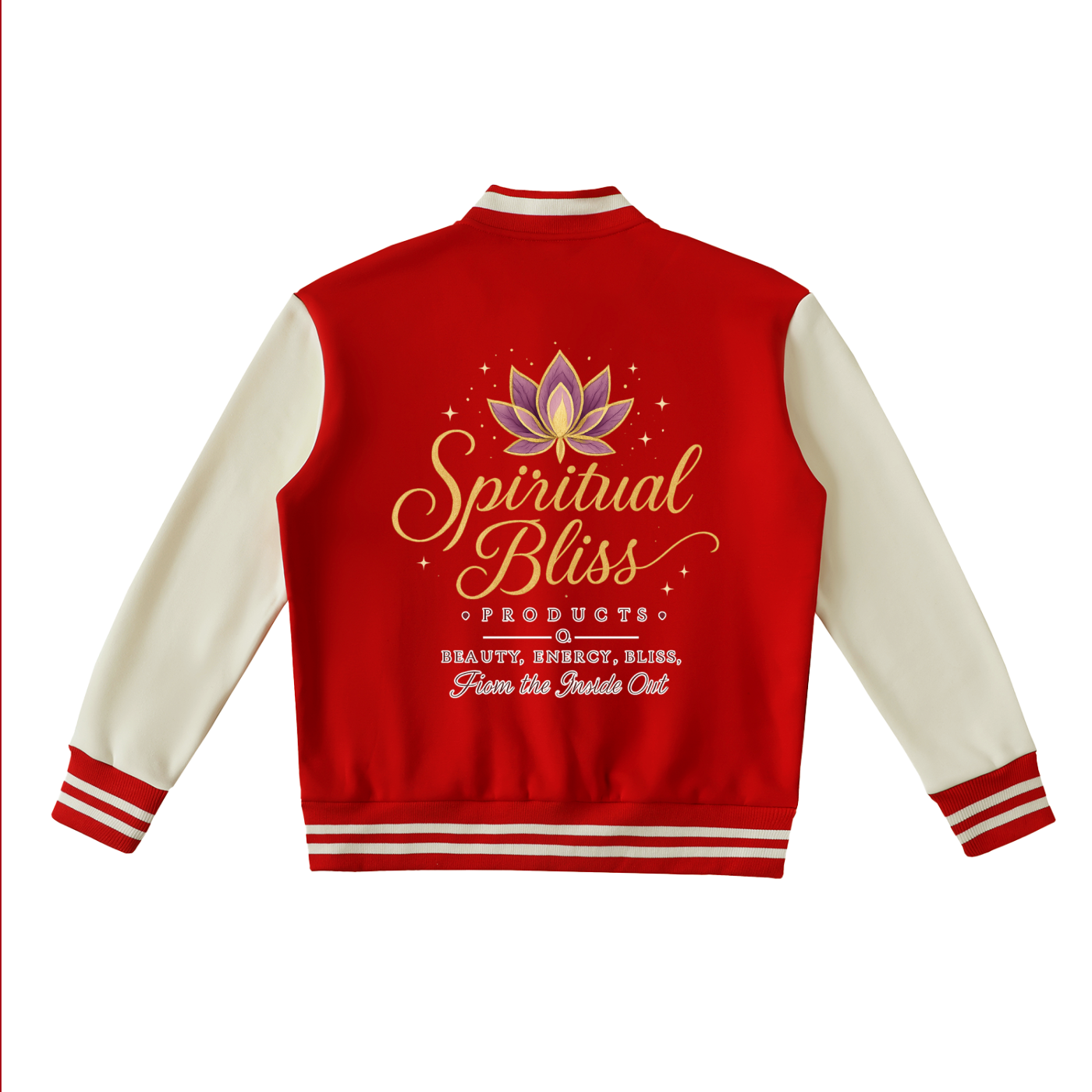 Two-Tone Fleeced Varsity Jacket
