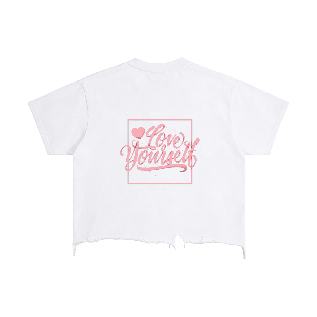 Vintage Wash Boxy Distressed Hem T-Shirt