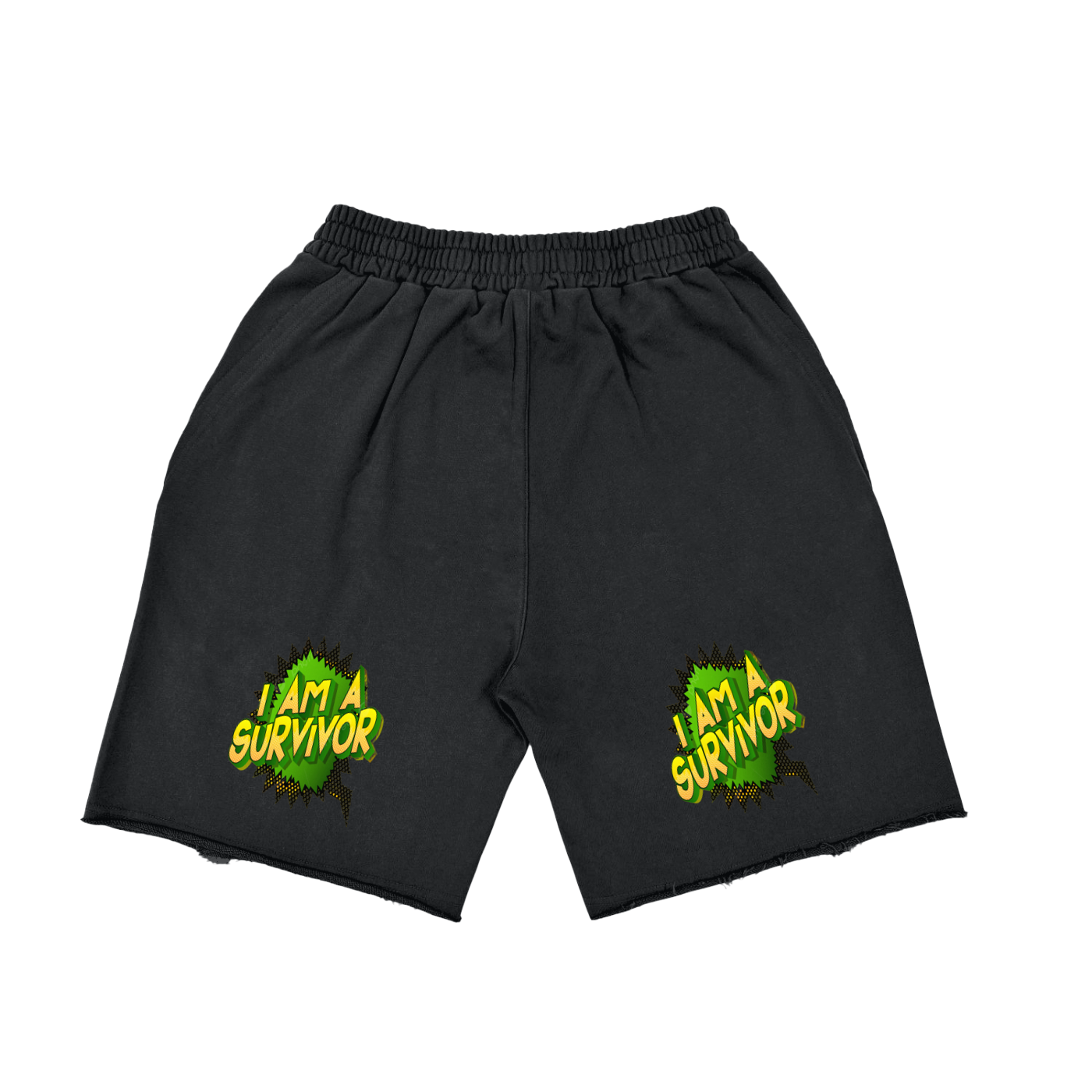 Vintage Washed Tiger Stripes Short Pants