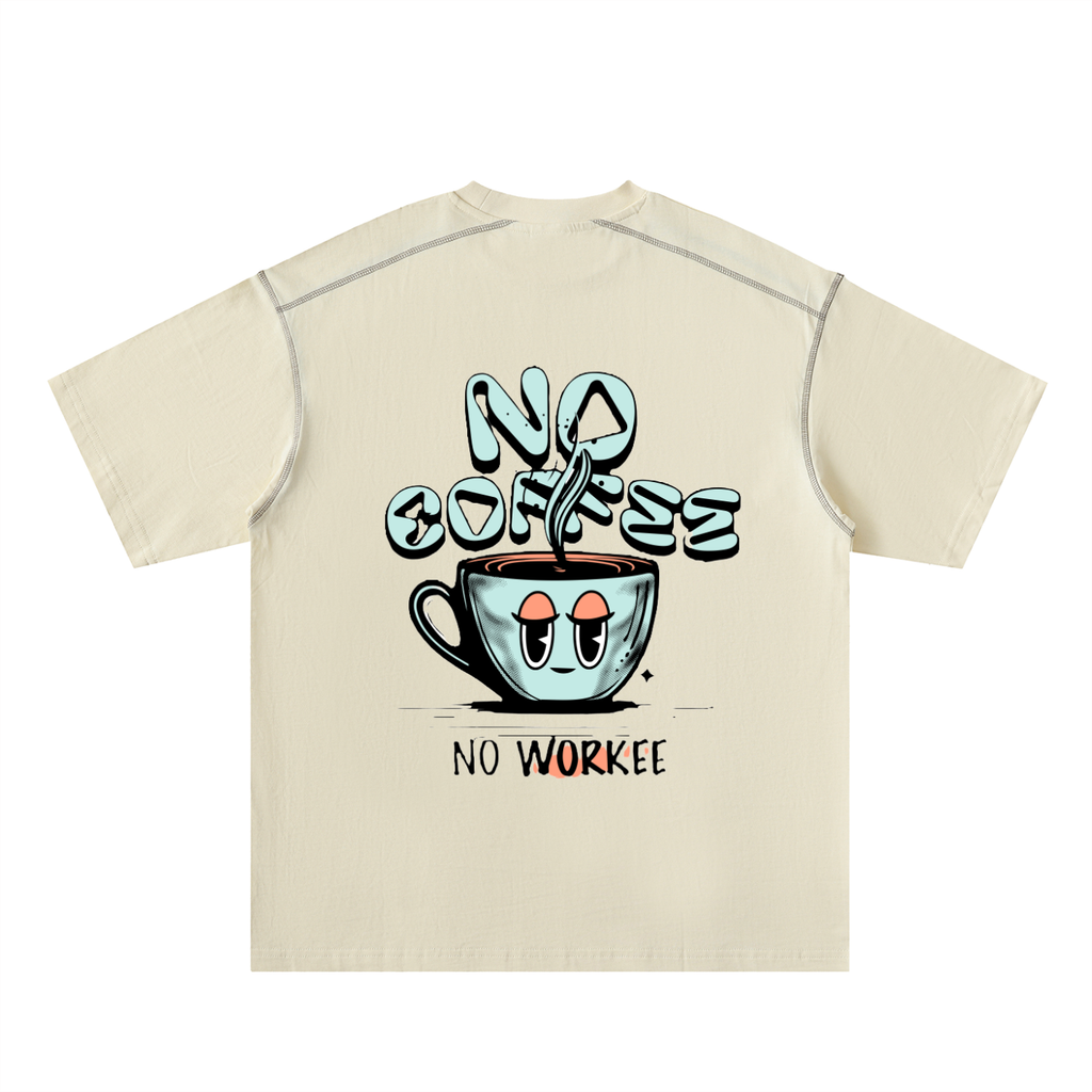 Oversized Contrast-Stitched Cotton Tee