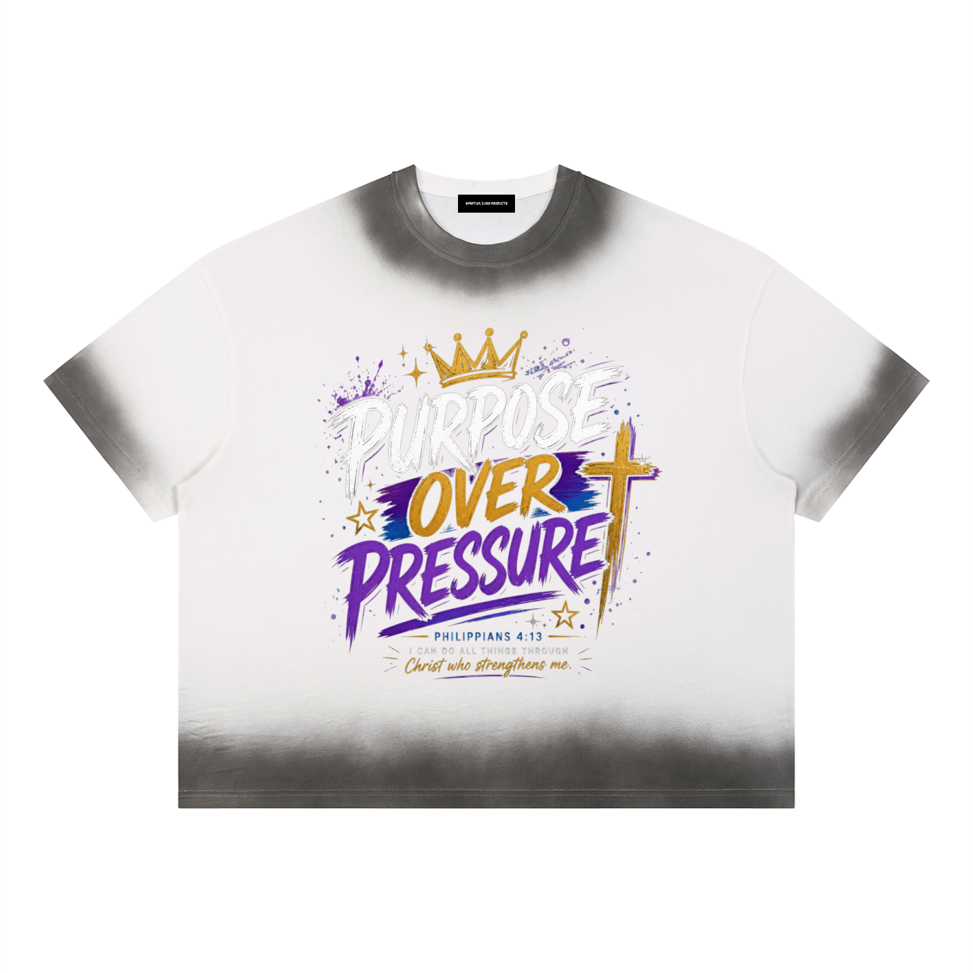男女兼用ボックスサンフェードヴィンテージウォッシュTシャツ