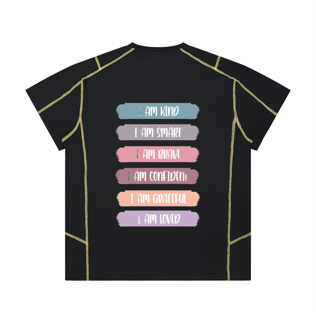 Unisex Contrast Stitch  Regular Fit T-Shirt