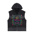 Vintage Washed Zip-Up Hooded Tank Top