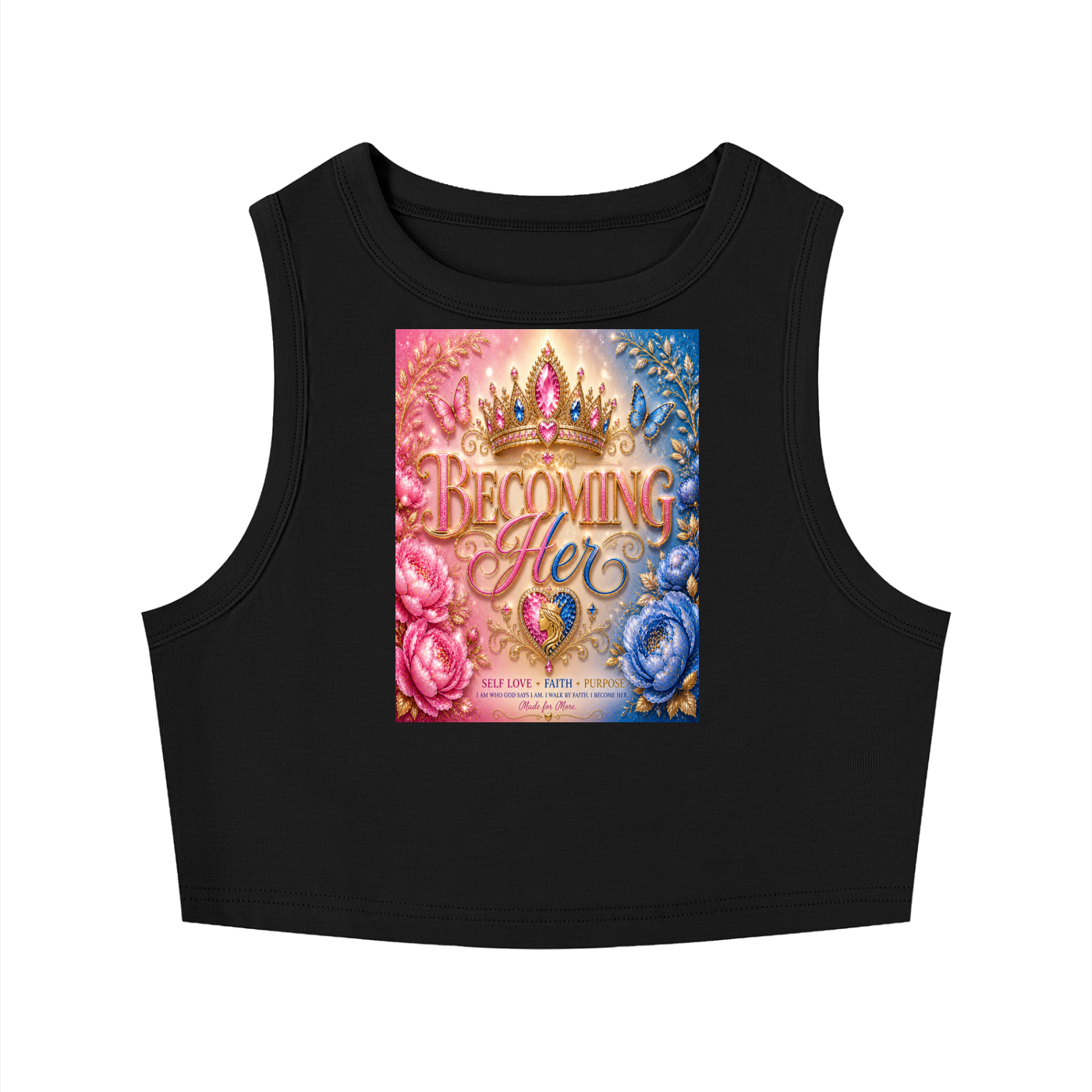 Women's Tight Crewneck Crop Tank Top