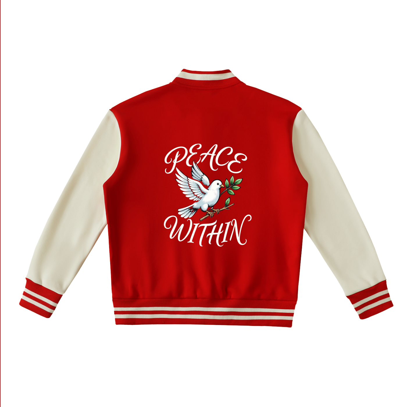 Two-Tone Fleeced Varsity Jacket