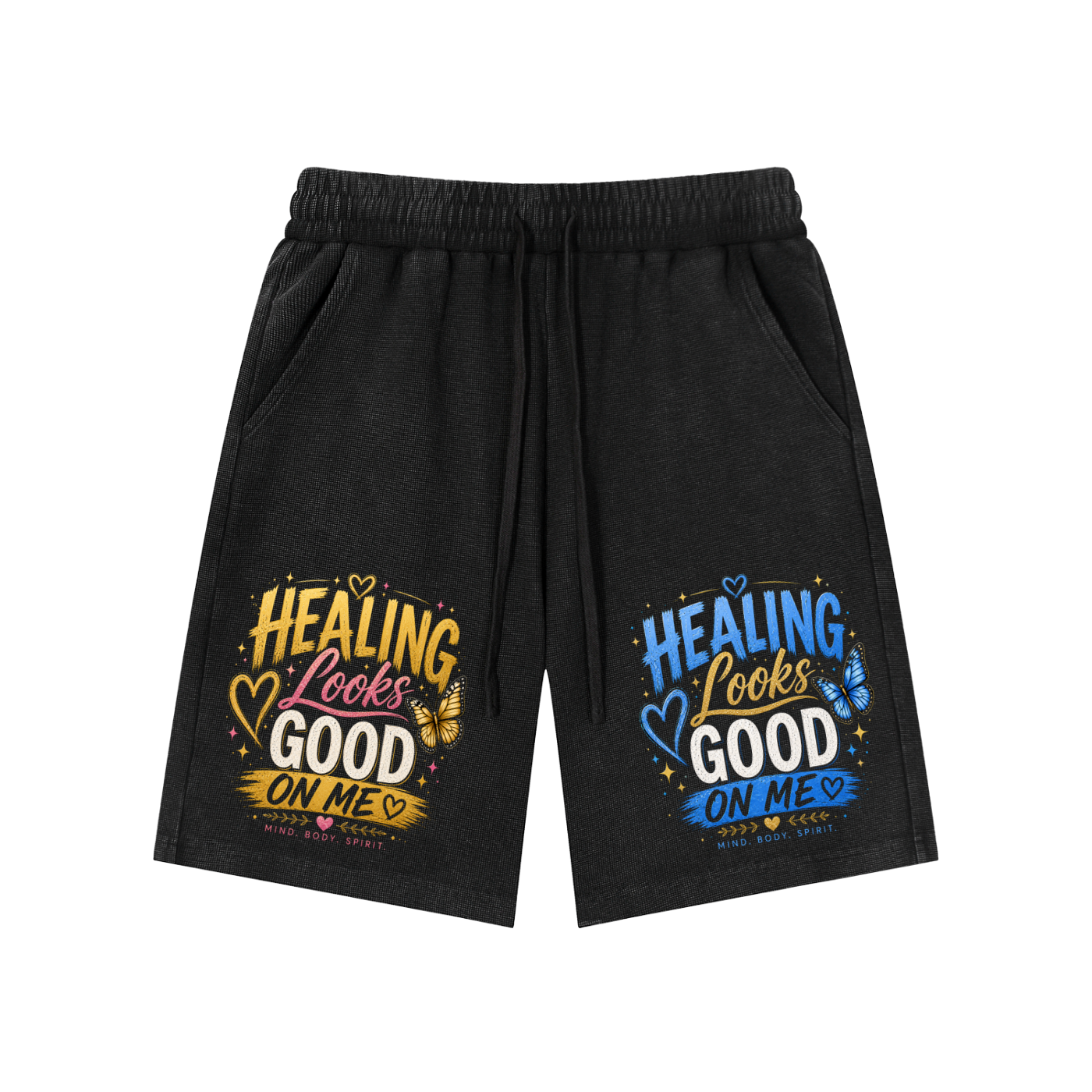 Mineral Wash Waffle Knit Shorts