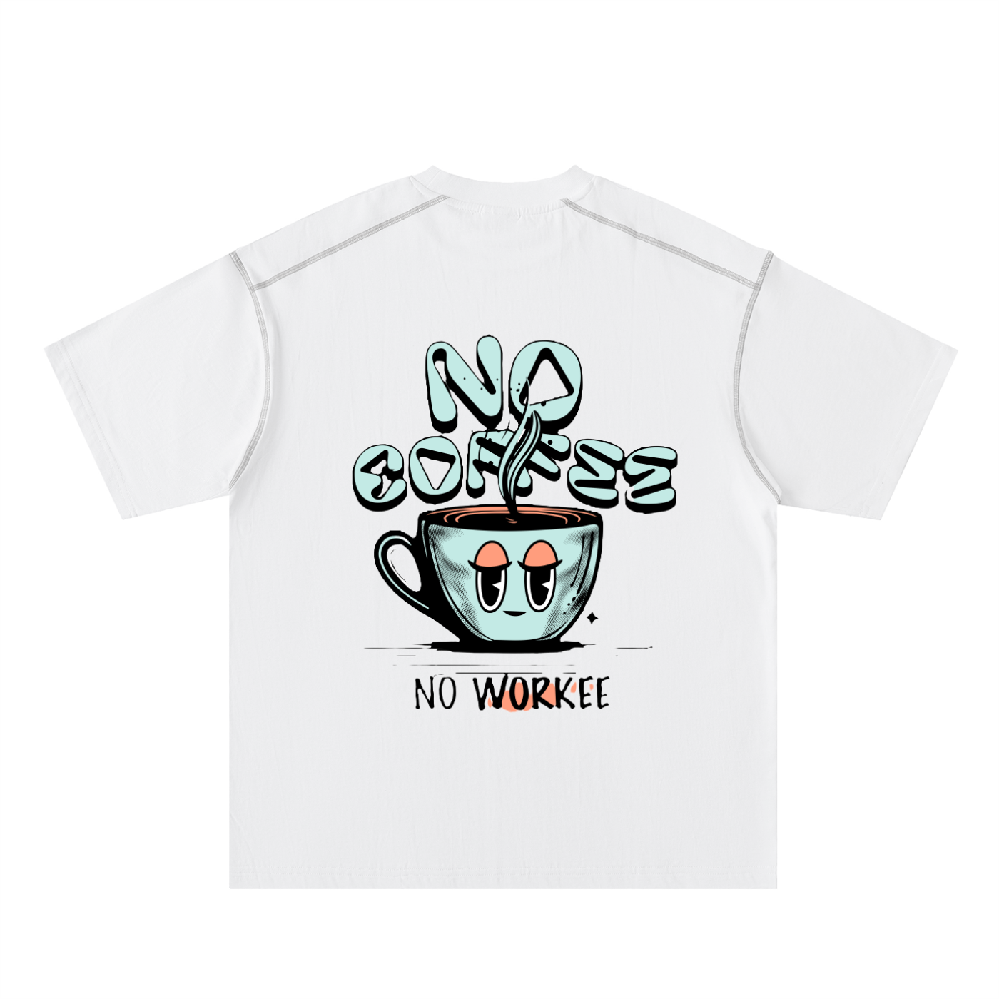 Oversized Contrast-Stitched Cotton Tee