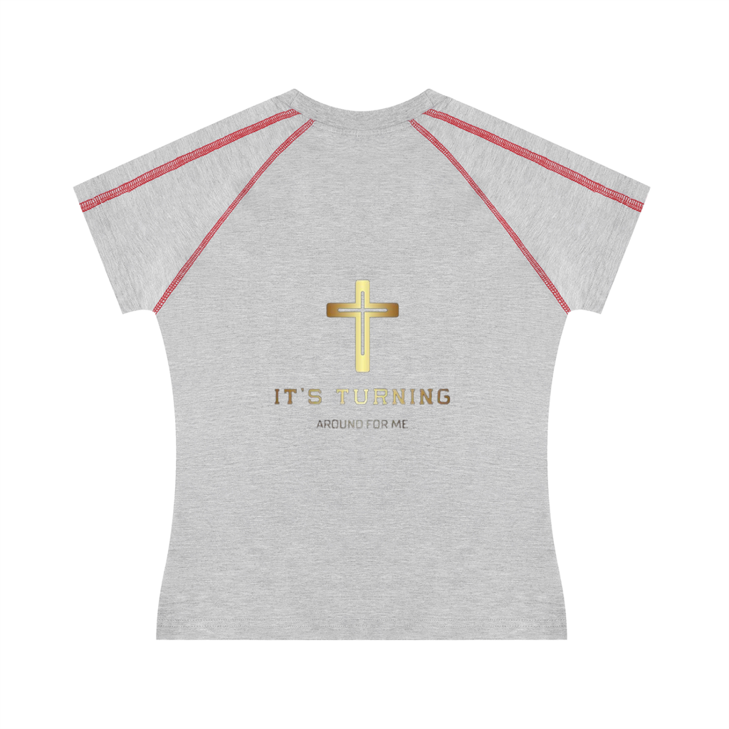 Women's Contrast Stitch Raglan T-Shirt