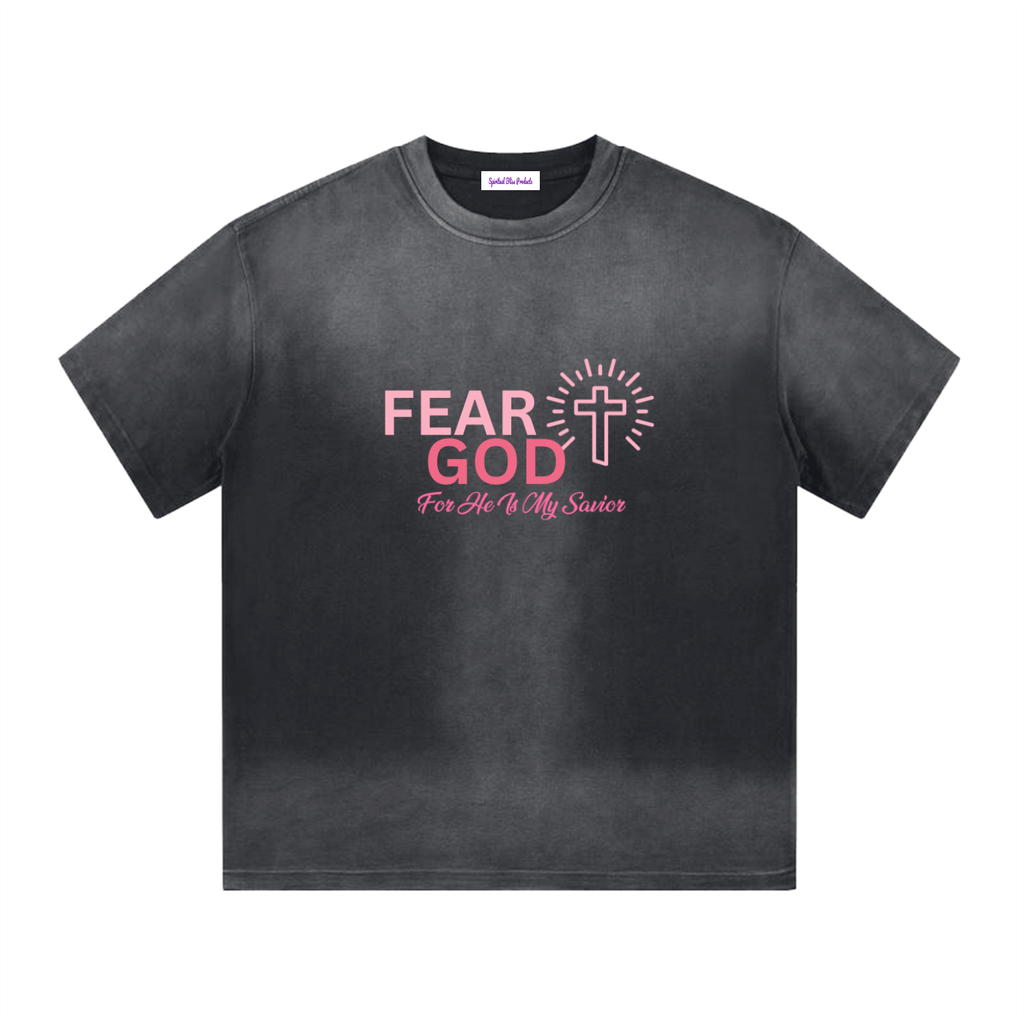 “I” Shape Gradient Washed T-Shirt
