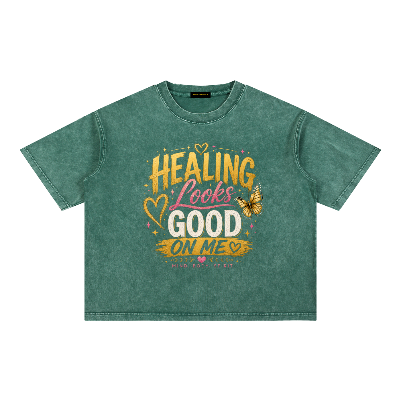 ミネラルウォッシュ ボクシーコットンTシャツ