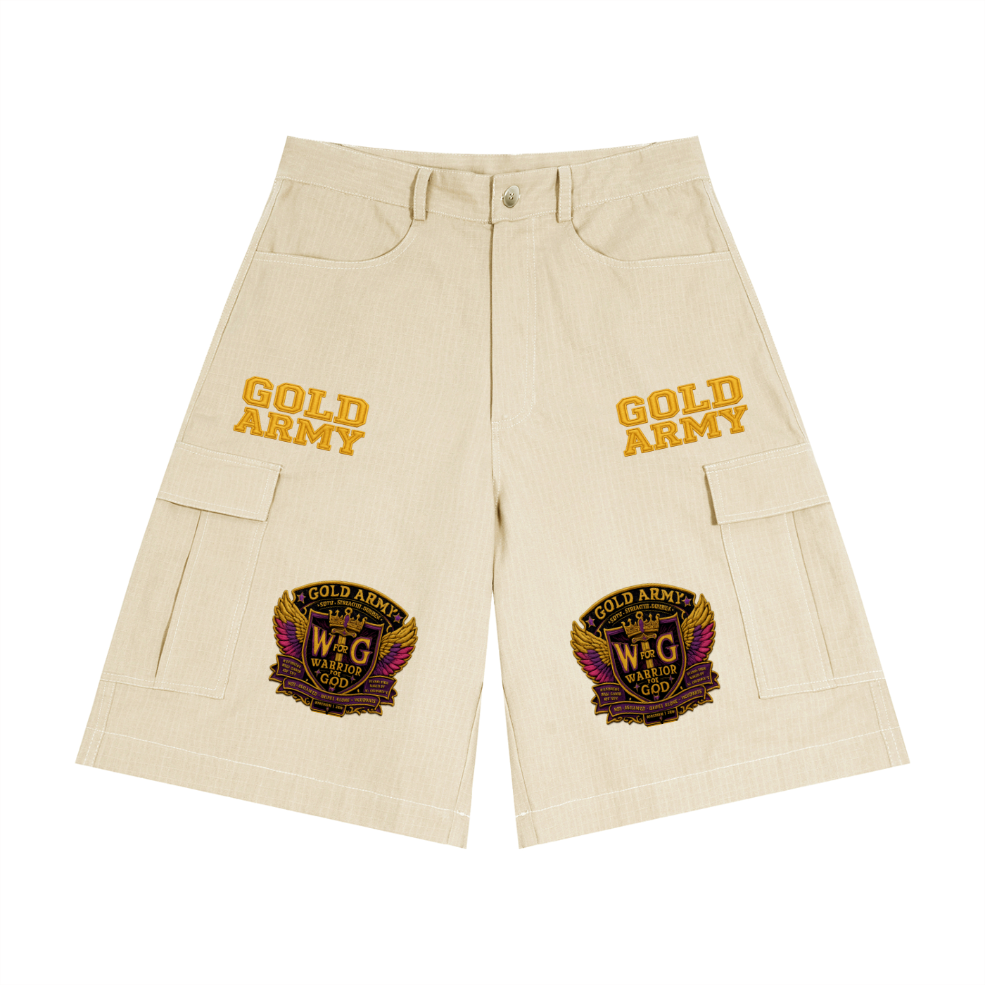 Unisex Woven Cargo Shorts