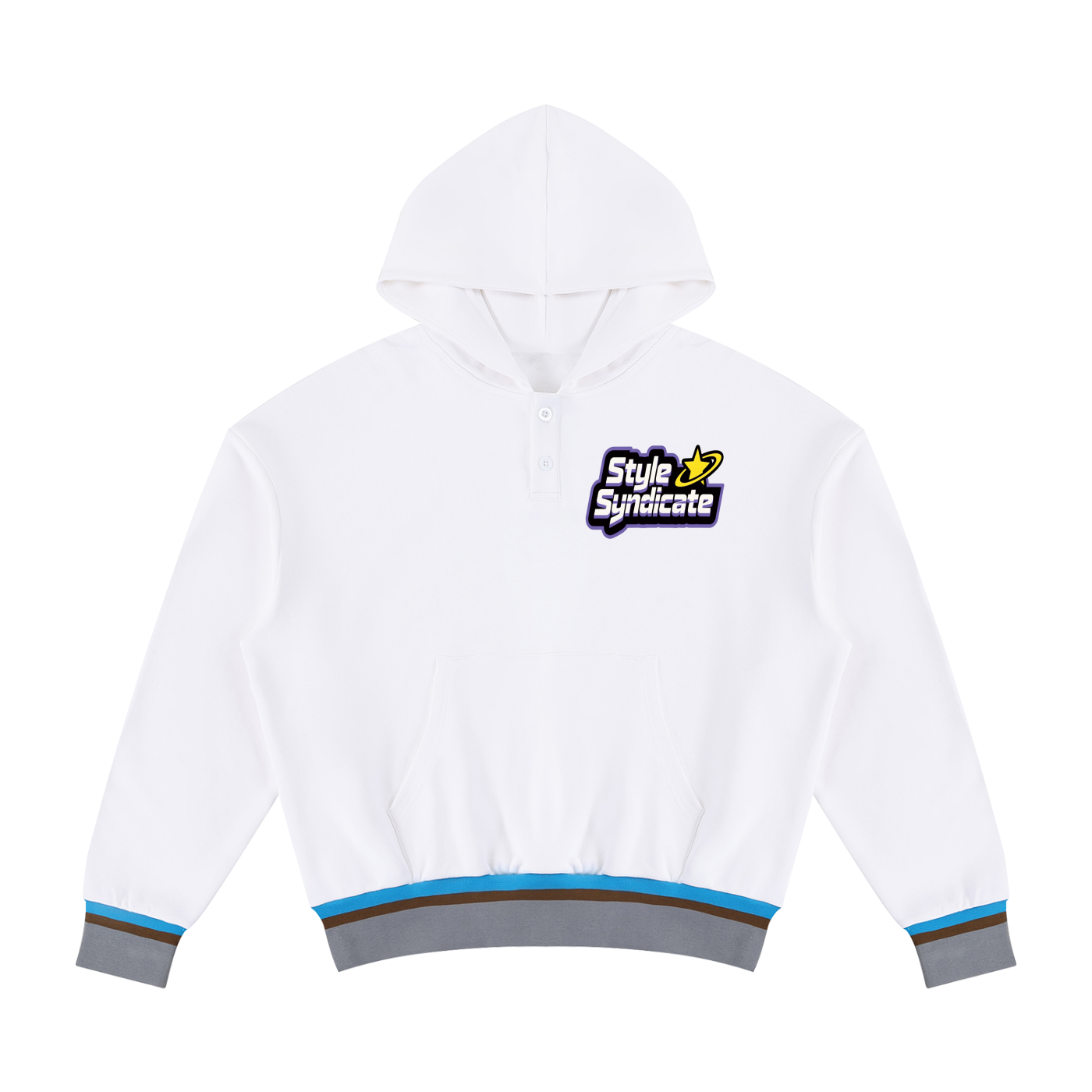 Unisex Oversized Color Block Boxy Hoodie