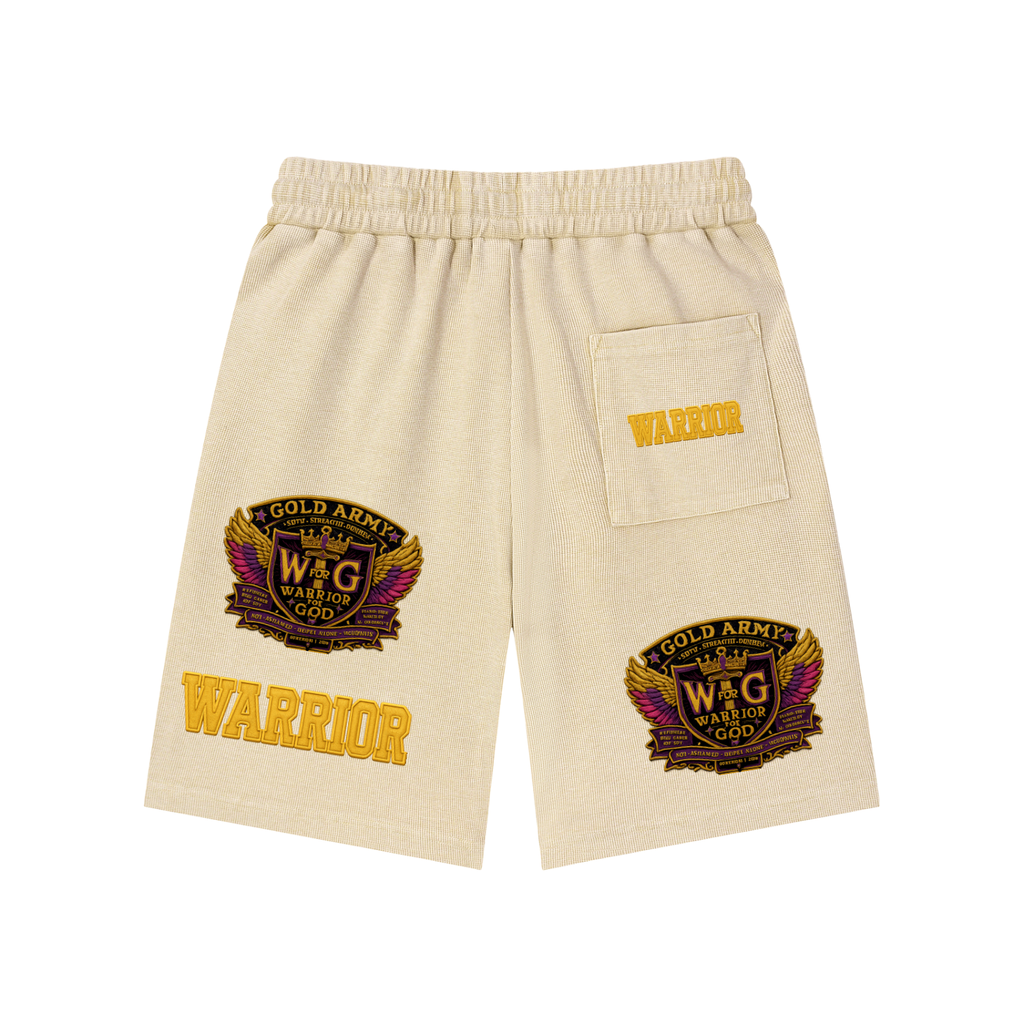Mineral Wash Waffle Knit Shorts