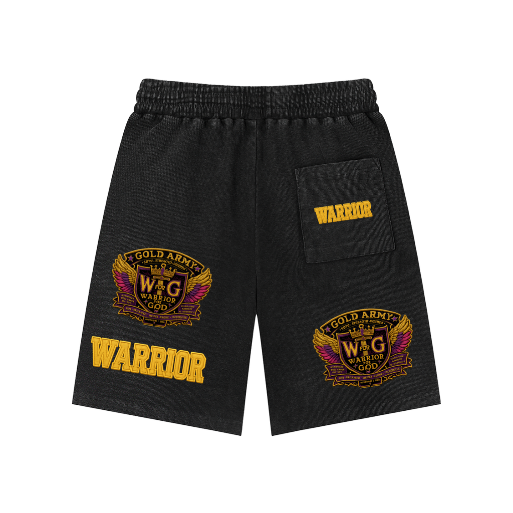 Mineral Wash Waffle Knit Shorts