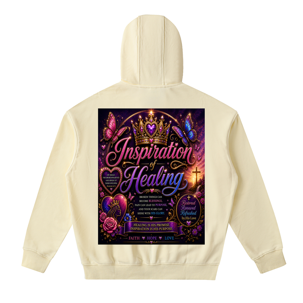 Drop-Shoulder Zip Up Hoodie