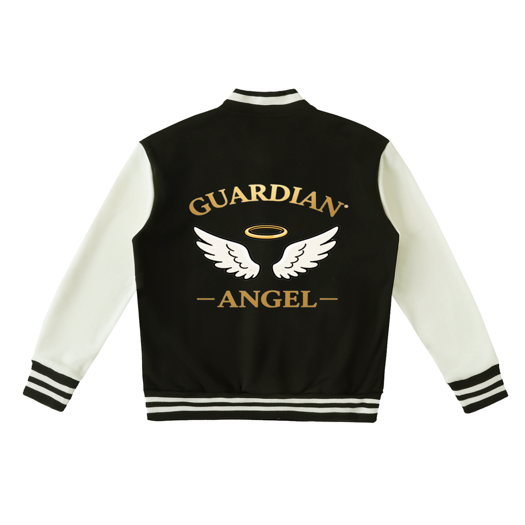 Two-Tone Fleeced Varsity Jacket