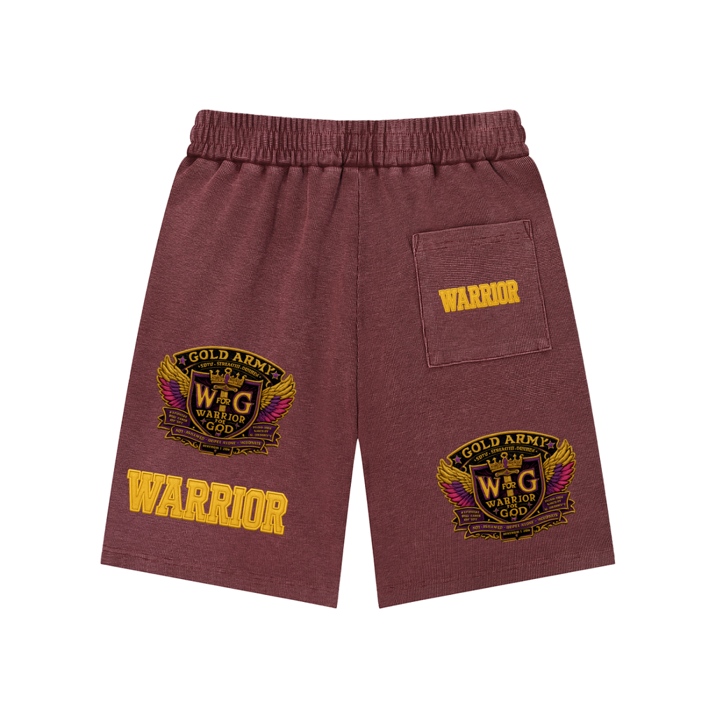 Mineral Wash Waffle Knit Shorts