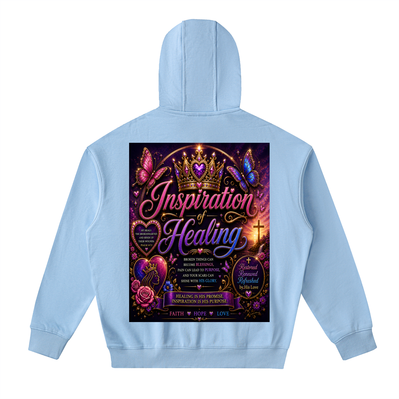 Drop-Shoulder Zip Up Hoodie