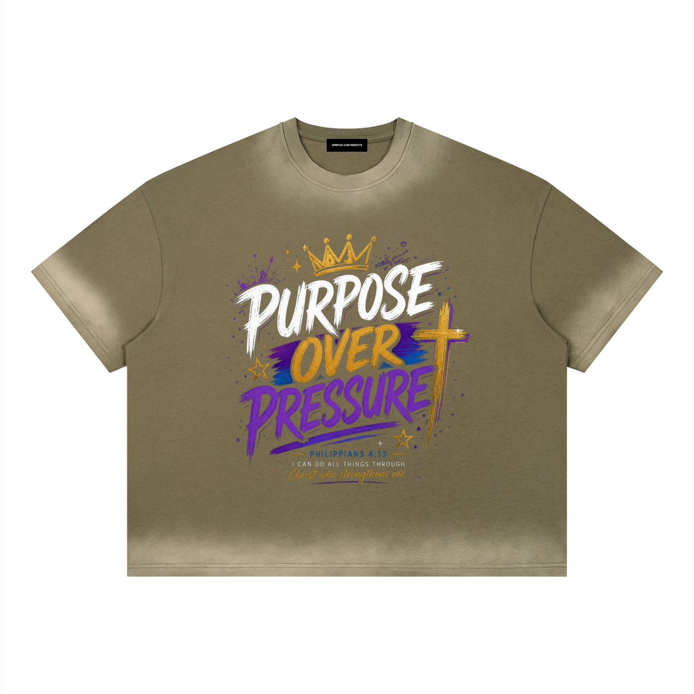 男女兼用ボックスサンフェードヴィンテージウォッシュTシャツ