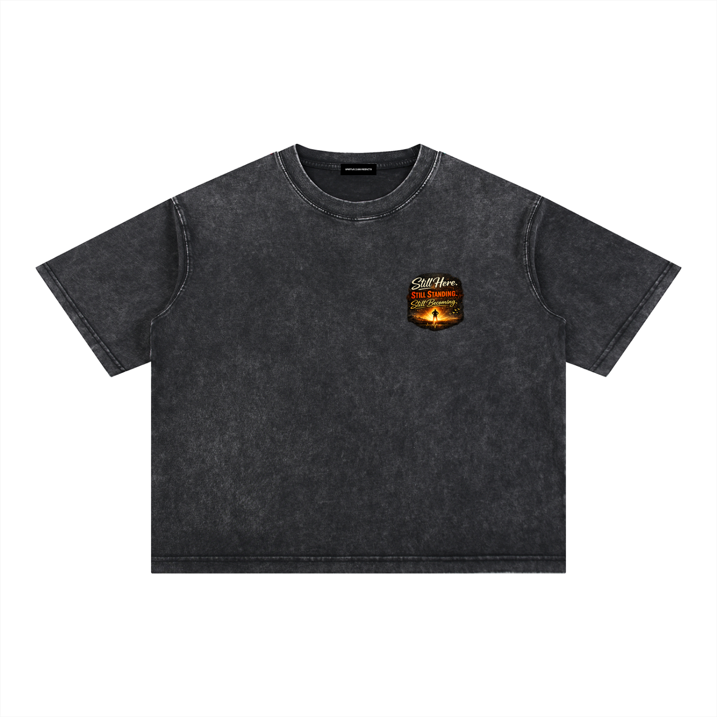 Mineral Wash Boxy Cotton T-Shirt