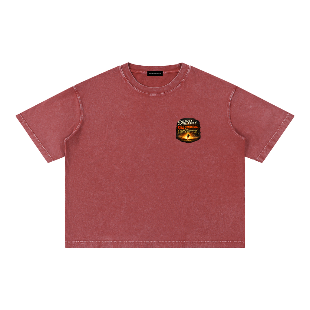 Mineral Wash Boxy Cotton T-Shirt