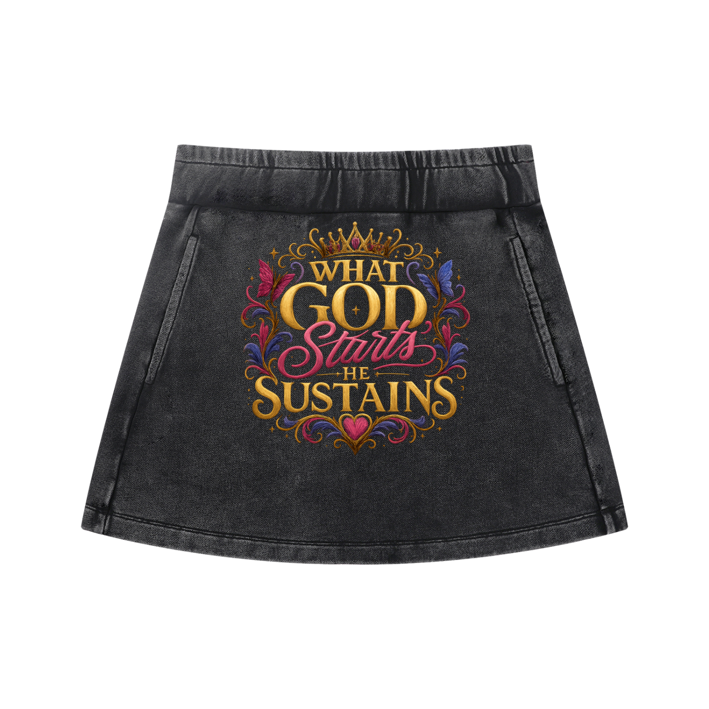 Women's Mineral Wash Mini Skirt
