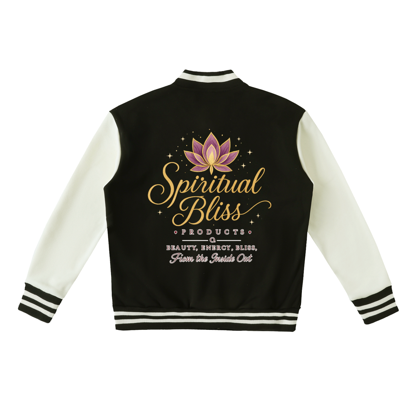Two-Tone Fleeced Varsity Jacket