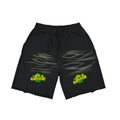 Vintage Washed Tiger Stripes Short Pants