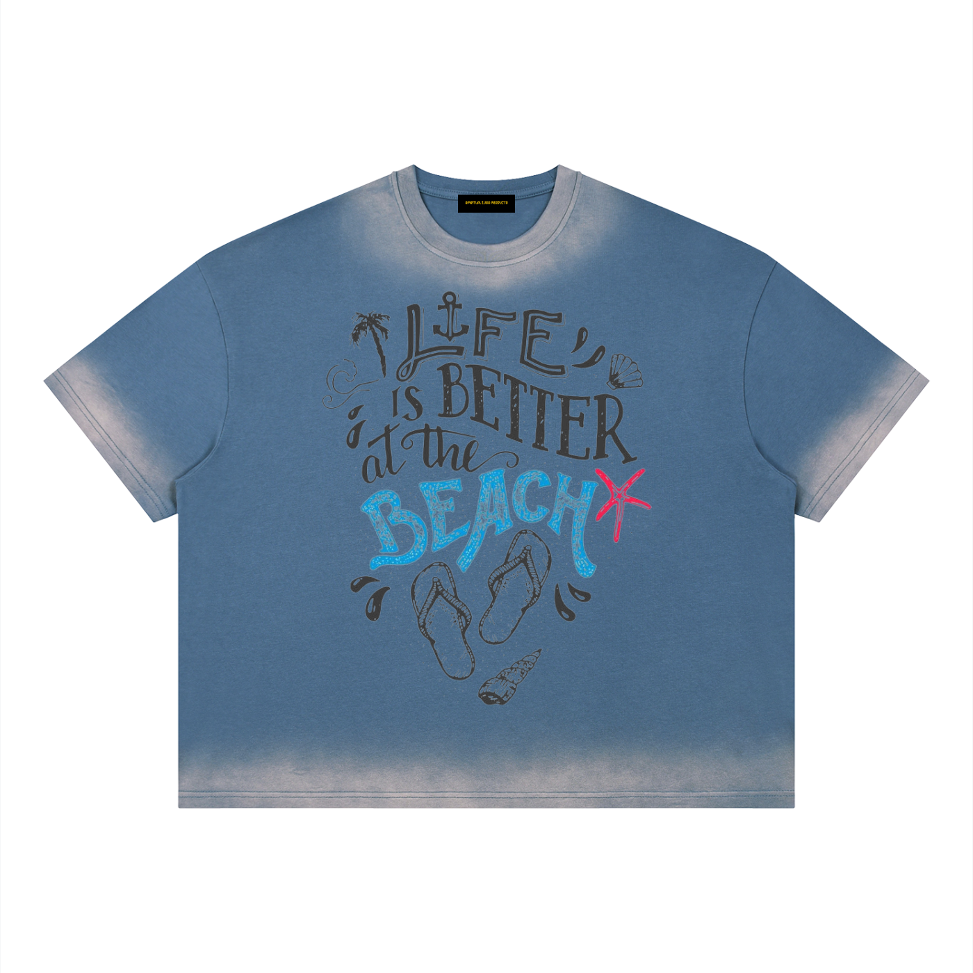 ユニセックス ボクシー サンフェード ヴィンテージウォッシュ Tシャツ