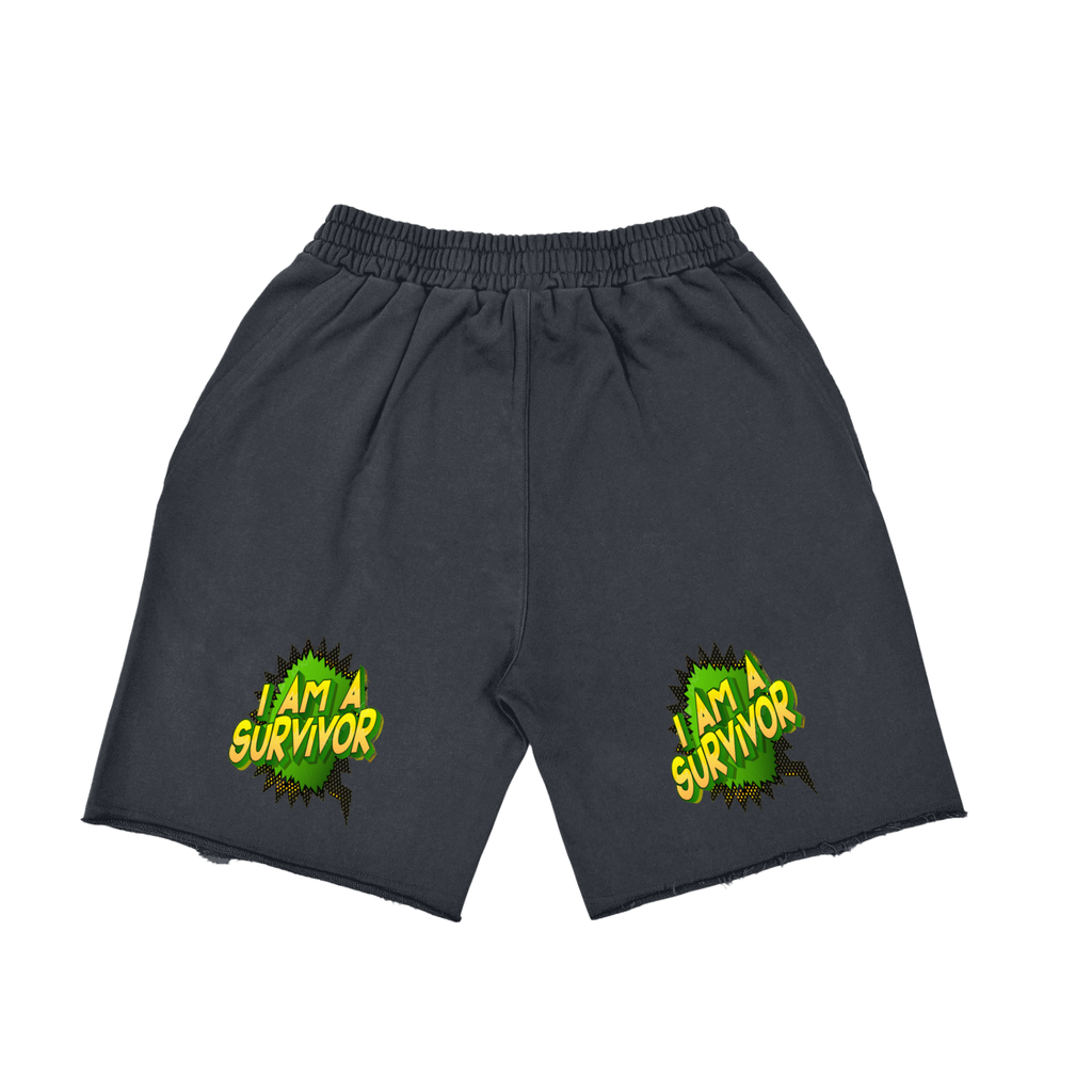 Vintage Washed Tiger Stripes Short Pants