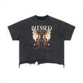 Vintage Wash Boxy Distressed Hem T-Shirt