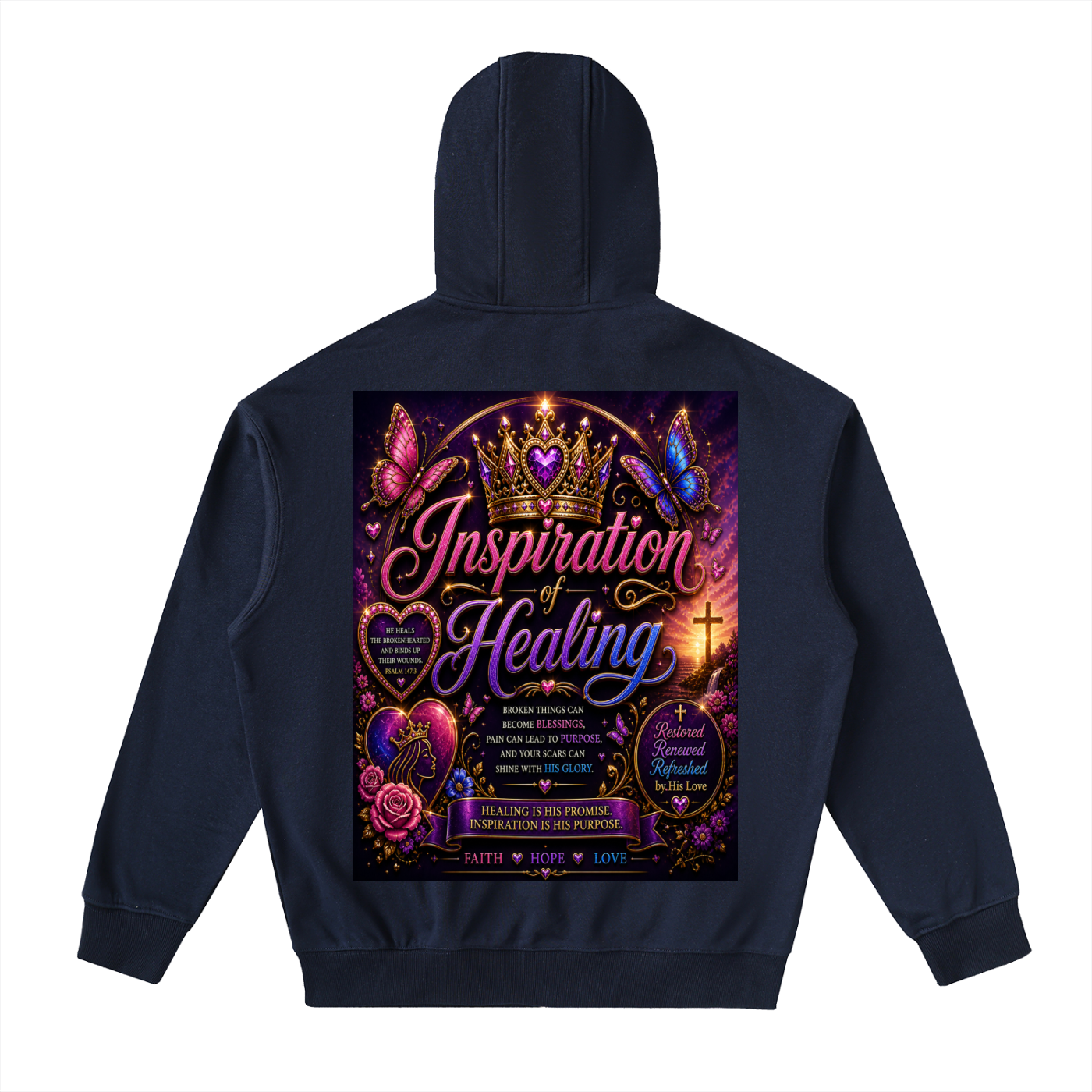 Drop-Shoulder Zip Up Hoodie