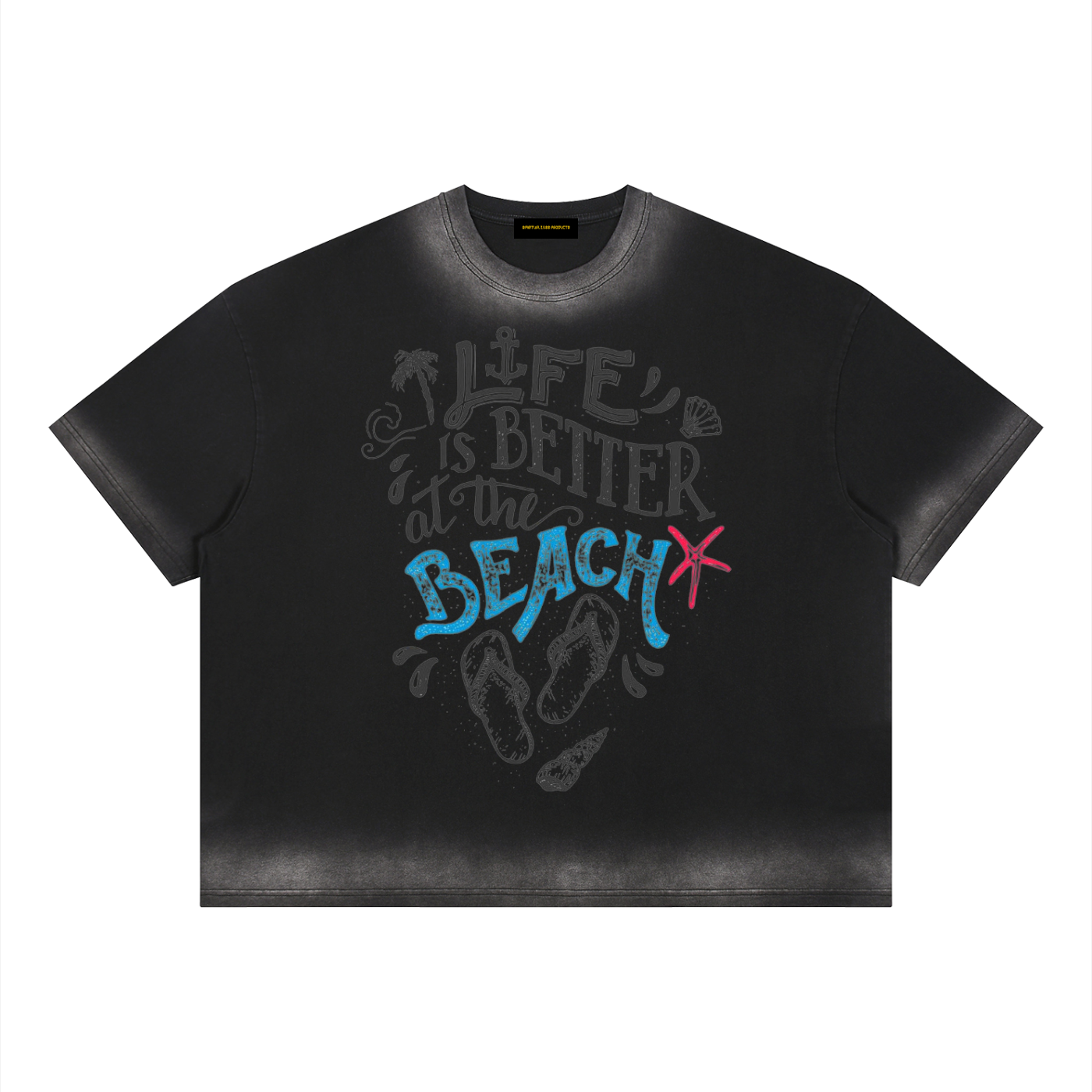 Unisex Boxy Sunfade Vintage Wash T-Shirt