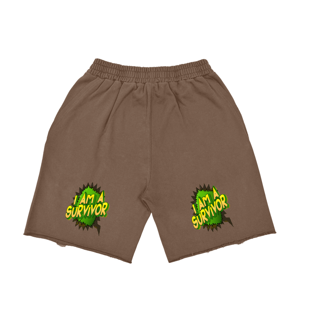 Vintage Washed Tiger Stripes Short Pants