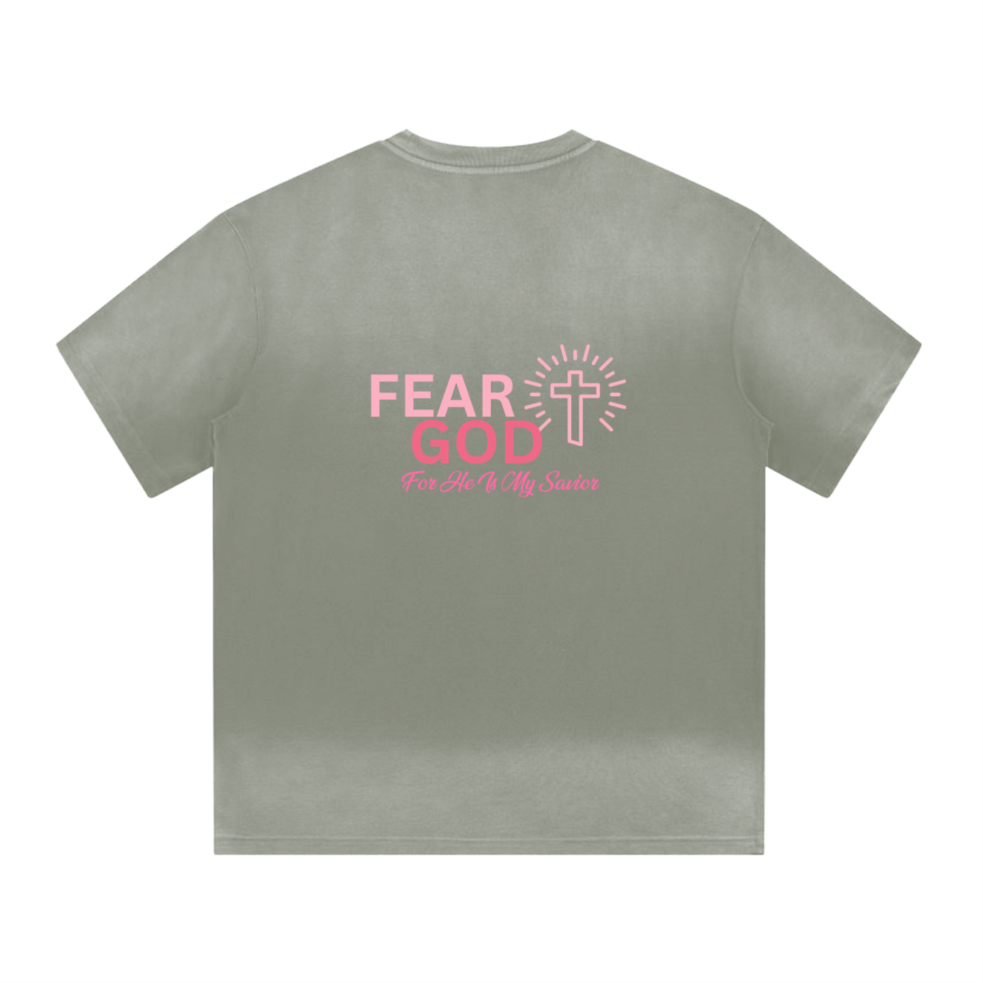 “I” Shape Gradient Washed T-Shirt