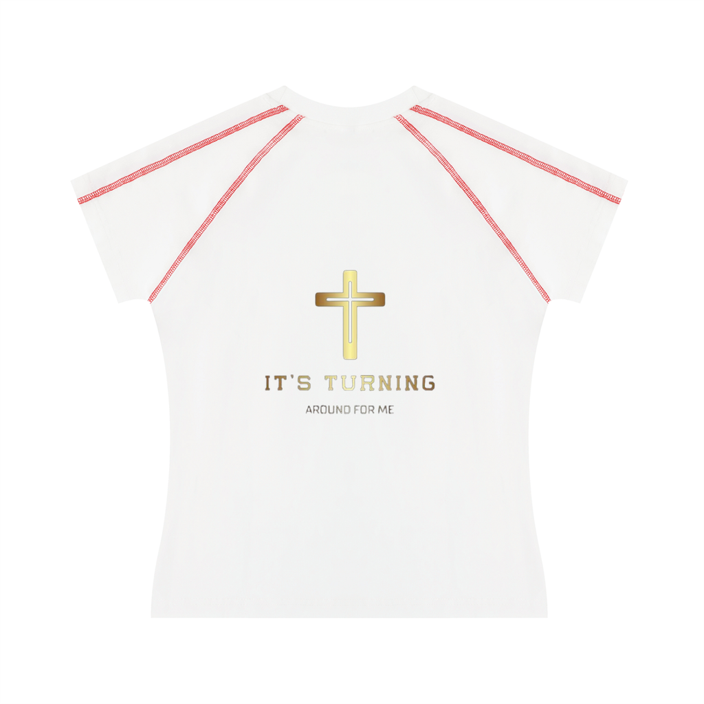Women's Contrast Stitch Raglan T-Shirt