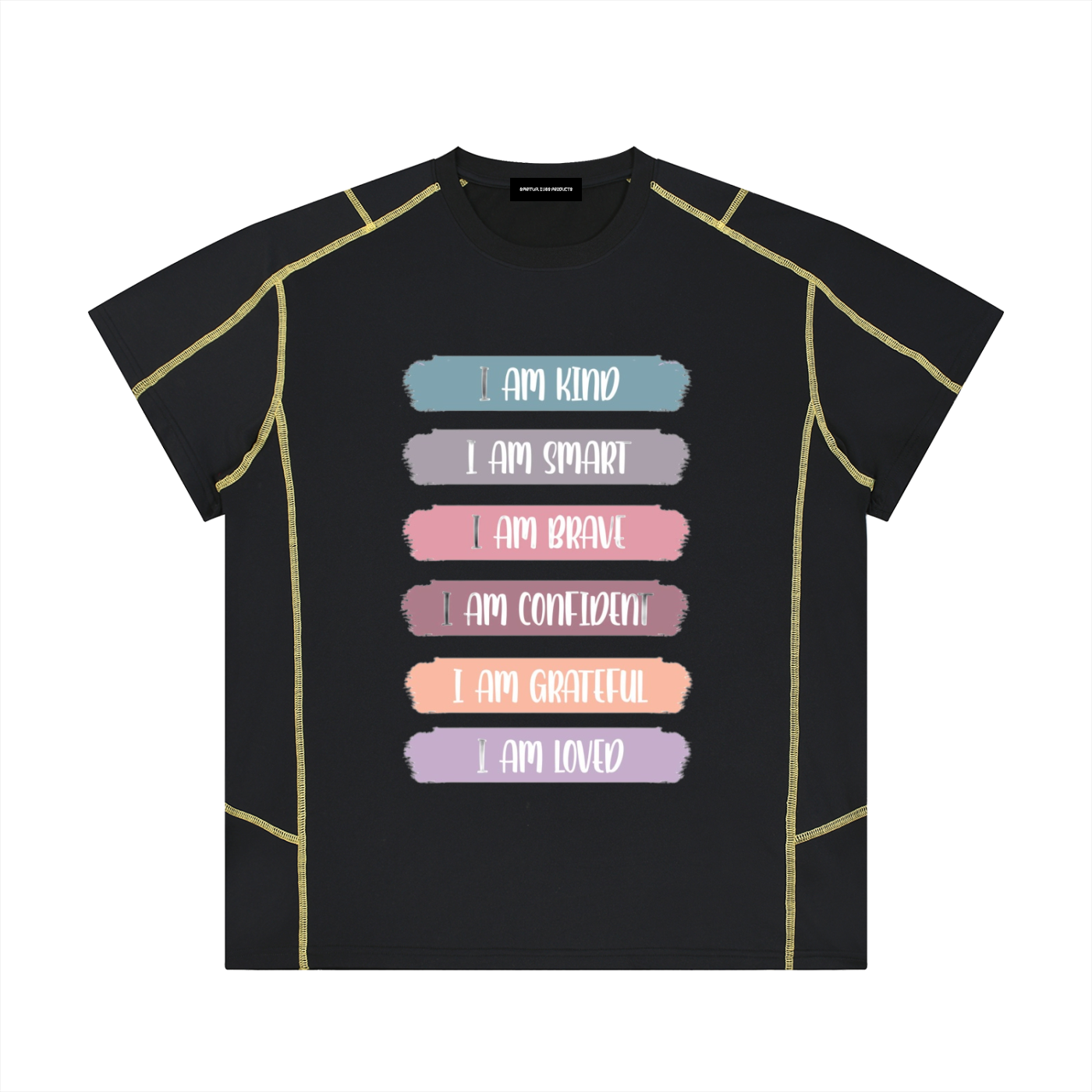 Unisex Contrast Stitch  Regular Fit T-Shirt