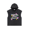 Snow Washed Boxy Hooded Tank Top